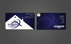 Glen Armstrong Builders business card design