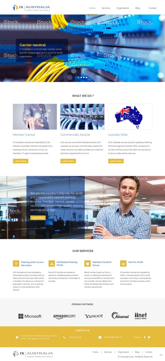 Wordpress Design by pb for Western Australian Internet Association Inc. | Design #6347490