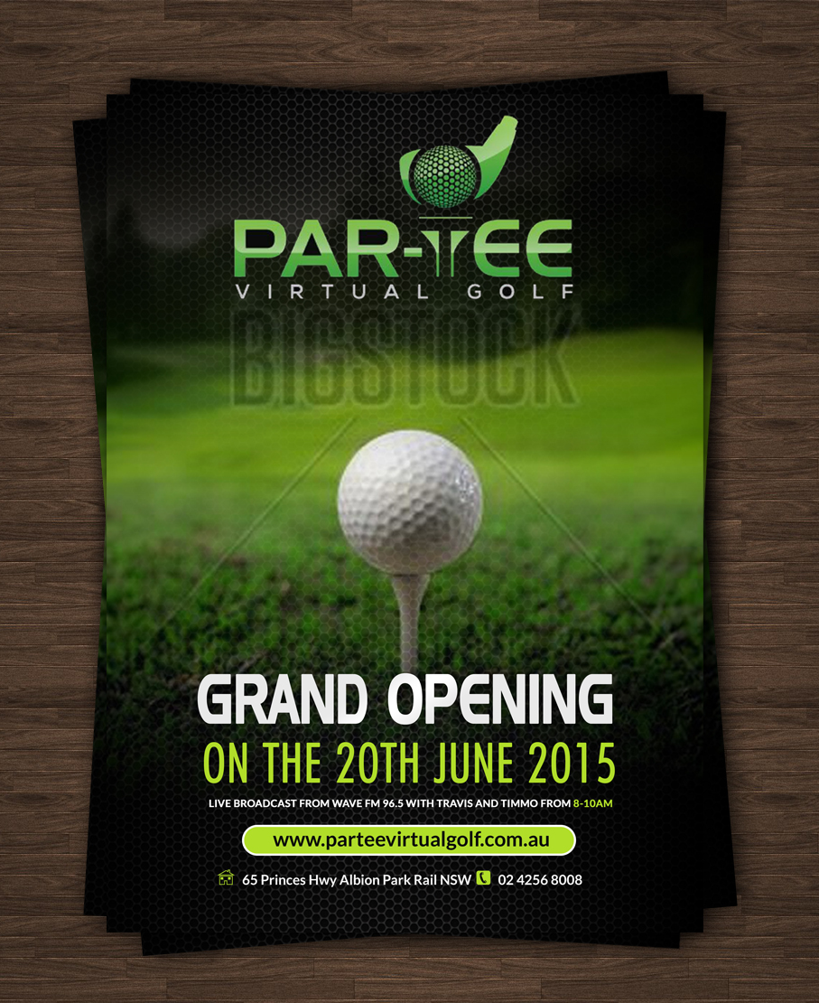 Flyer Design by ESolz Technologies for Par-Tee Virtual Golf | Design #6343201