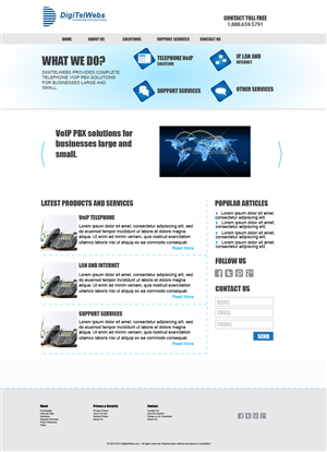 Wordpress Design by Visible Spectrum for Telecom Engineering /  DigiTelWebs | Design: #1675306