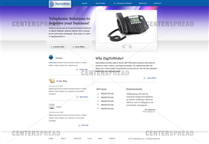 Wordpress Design by CENTERSPREAD for Telecom Engineering /  DigiTelWebs | Design: #1681474