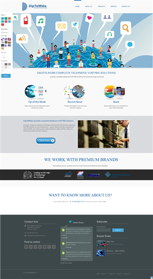 Wordpress Design by AVROM for Telecom Engineering /  DigiTelWebs | Design: #1686010
