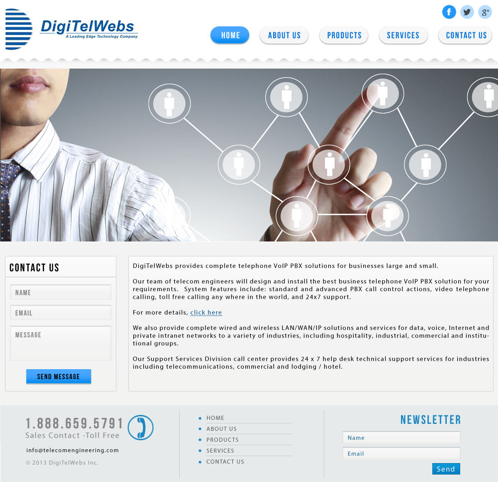 Wordpress Design by AVROM for Telecom Engineering /  DigiTelWebs | Design #1701876