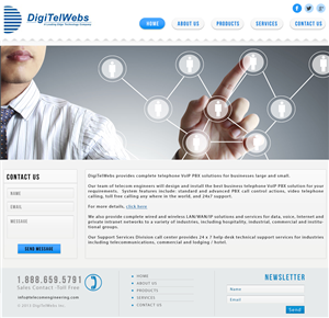 Wordpress Design by AVROM for Telecom Engineering /  DigiTelWebs | Design: #1701876