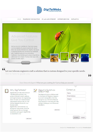 Wordpress Design by Viranidevelopers for Telecom Engineering /  DigiTelWebs | Design: #1676975