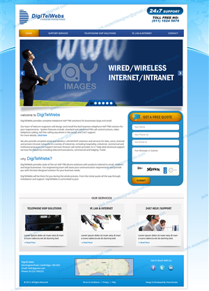 WordPress-Design von Expert Designer für Telecom Engineering /  DigiTelWebs | Design #1691640
