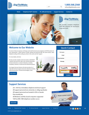 Wordpress Design by pb for Telecom Engineering /  DigiTelWebs | Design: #1679319