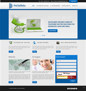 Wordpress Design by pb for Telecom Engineering /  DigiTelWebs | Design: #1679325