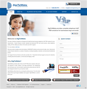 Wordpress Design by pb for Telecom Engineering /  DigiTelWebs | Design: #1679336