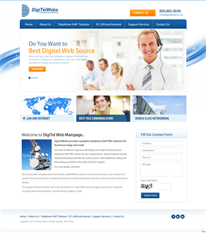 Wordpress Design by pb for Telecom Engineering /  DigiTelWebs | Design: #1679339