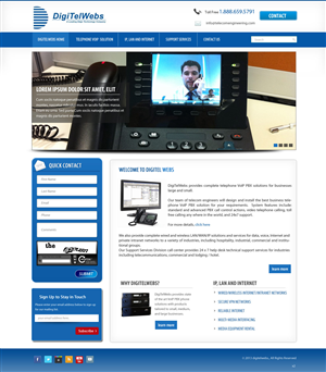 Wordpress Design by pb for Telecom Engineering /  DigiTelWebs | Design: #1684165