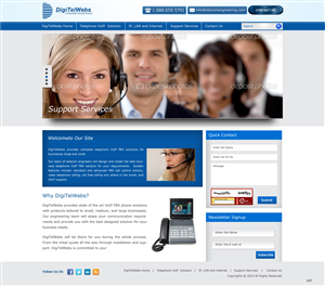 Wordpress Design by pb for Telecom Engineering /  DigiTelWebs | Design: #1684166