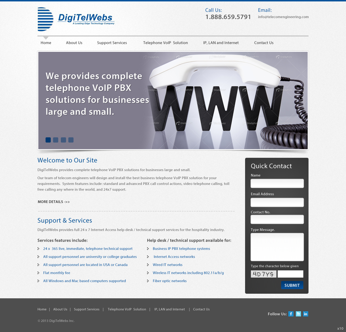Wordpress Design by pb for Telecom Engineering /  DigiTelWebs | Design #1691269