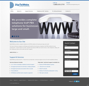 Wordpress Design by pb for Telecom Engineering /  DigiTelWebs | Design: #1691269