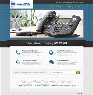 Wordpress Design by ch4ntaine for Telecom Engineering /  DigiTelWebs | Design: #1687769