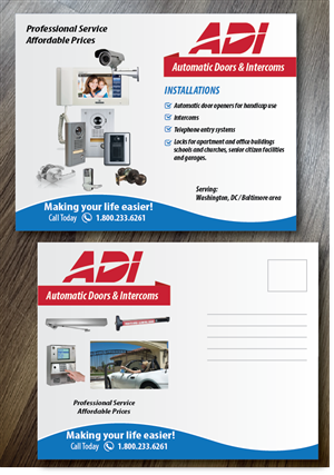 Diseño de Postal por alex989 para Automatic Doors & Intercom / ADI | Diseño: #6353041