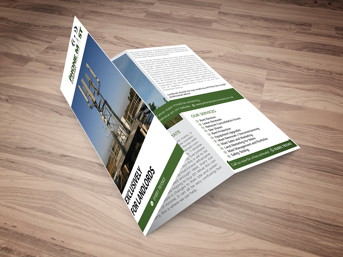Flyer Design by alex989 for The Phone Mast Company Ltd | Design #6362618