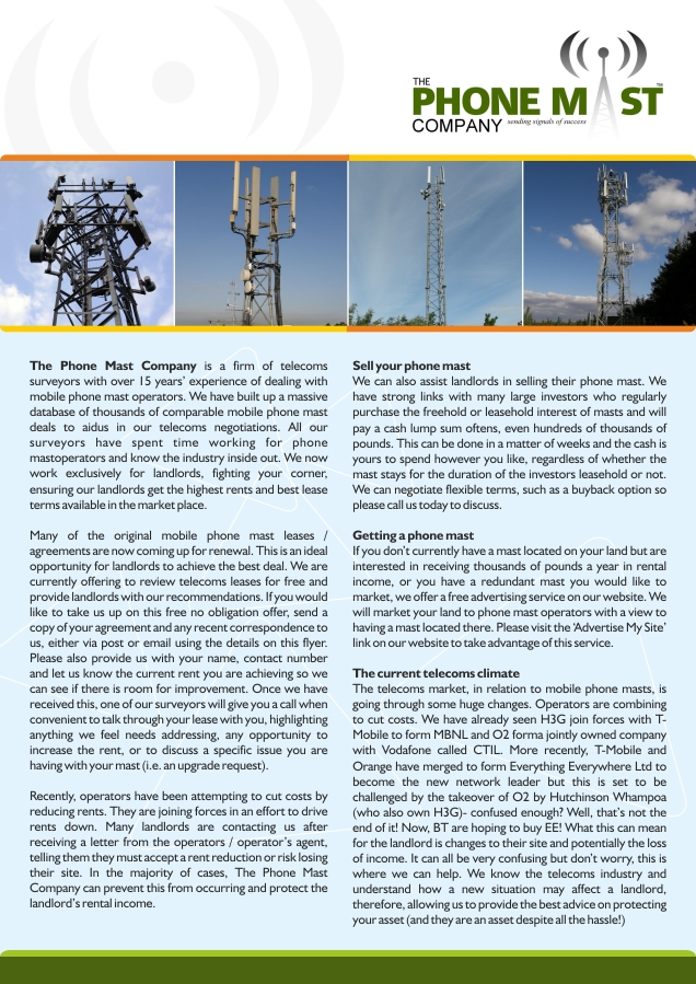Flyer Design by vibrantdsigns for The Phone Mast Company Ltd | Design #6385011