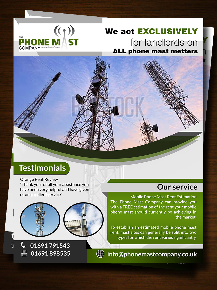 Flyer Design by ESolz Technologies for The Phone Mast Company Ltd | Design #6353505