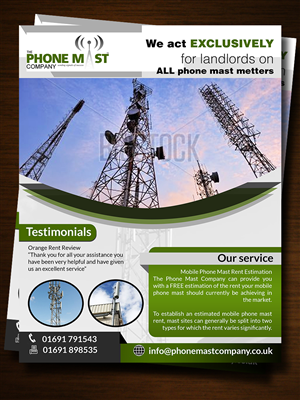 Flyer Design by ESolz Technologies for The Phone Mast Company Ltd | Design #6353505