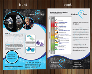 CustomEars need a flyer designed for musician hearing protection products | Diseño de Flyer por Sbss
