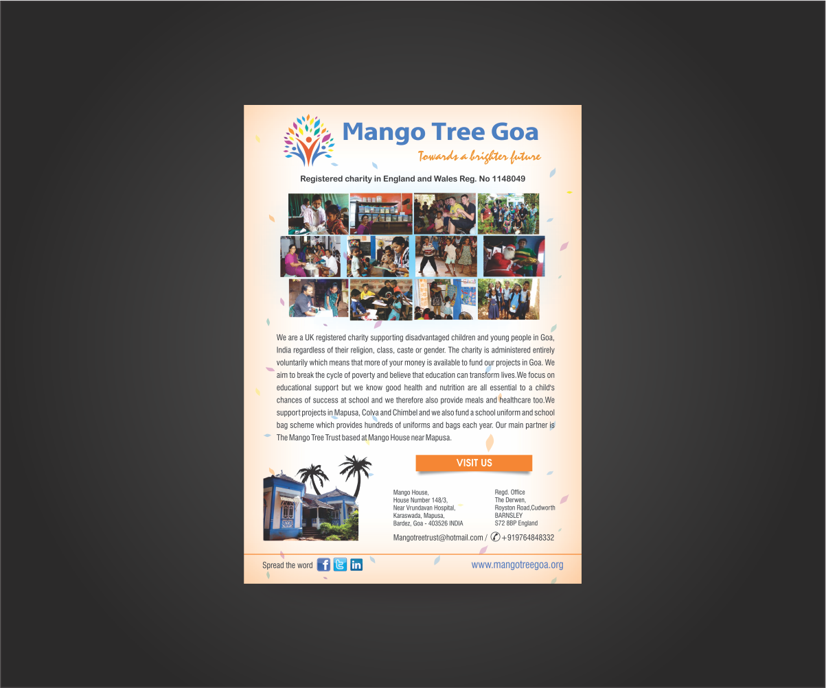 Flyer-Design von J Mahesh für mango Tree Goa | Design #1692912