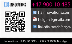 Business Card Design by Dr. Evan for H5 Innovations | Design: #1678976