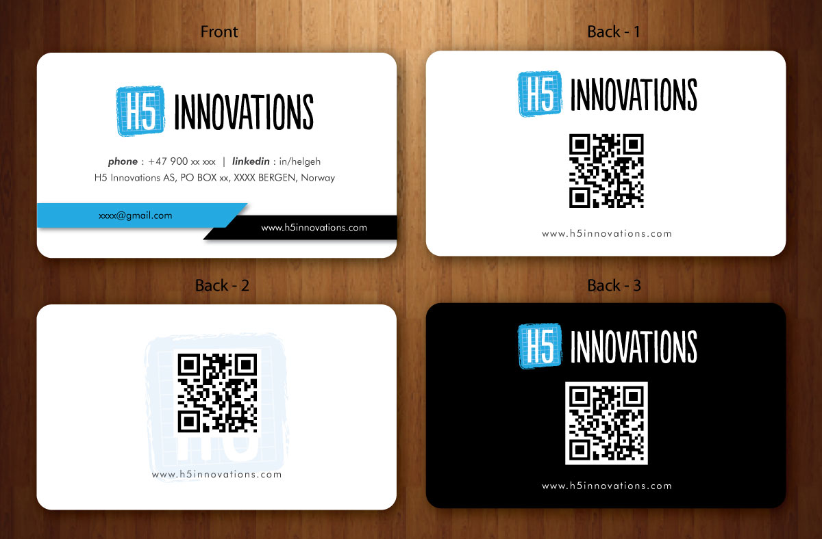 Diseño de Tarjeta de Presentación por Sbss para H5 Innovations | Diseño #1682808