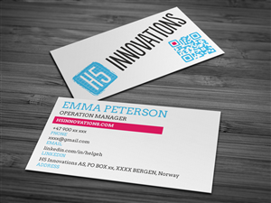 Business Card Design by HYPdesign for H5 Innovations | Design: #1689669