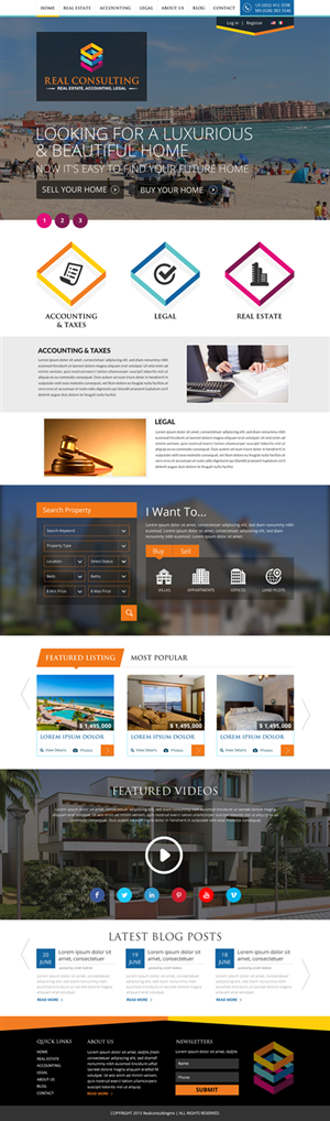 International Accounting, Law and Real Estate firm needs a English-Spanish web design | Web Design by Sbss