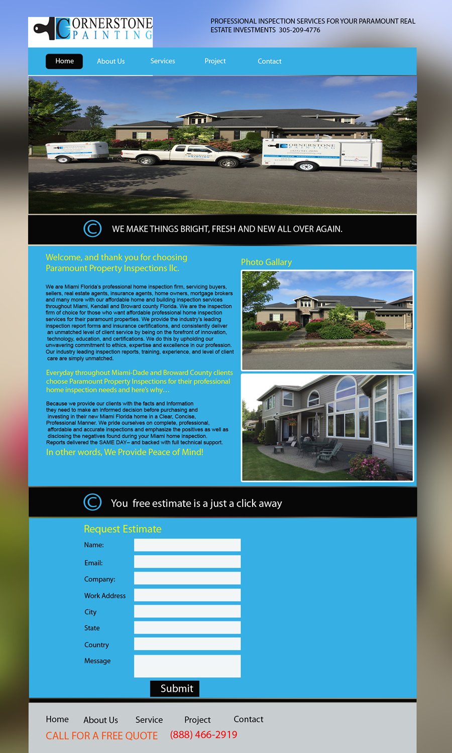 Professional, Bold, Painting Web Design for a Company by Sbss Design