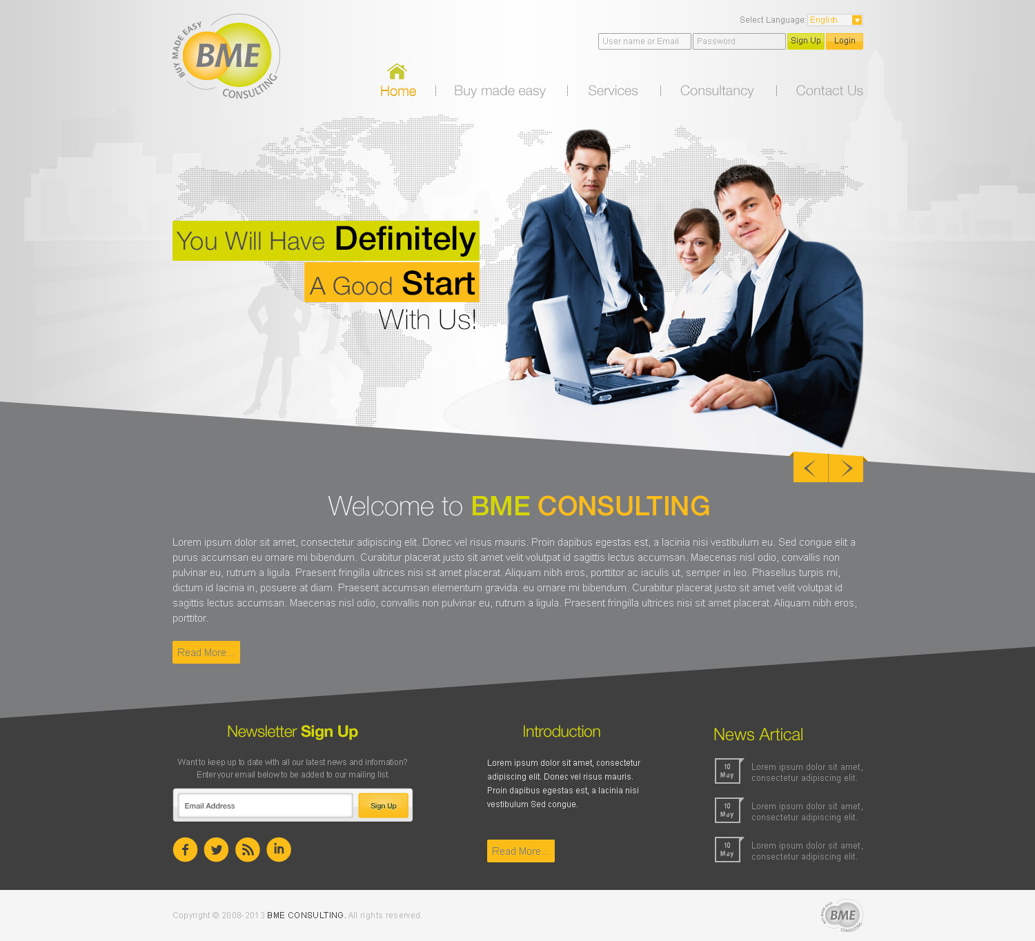 Web Design by TechWise for BME Consulting | Design #1812411
