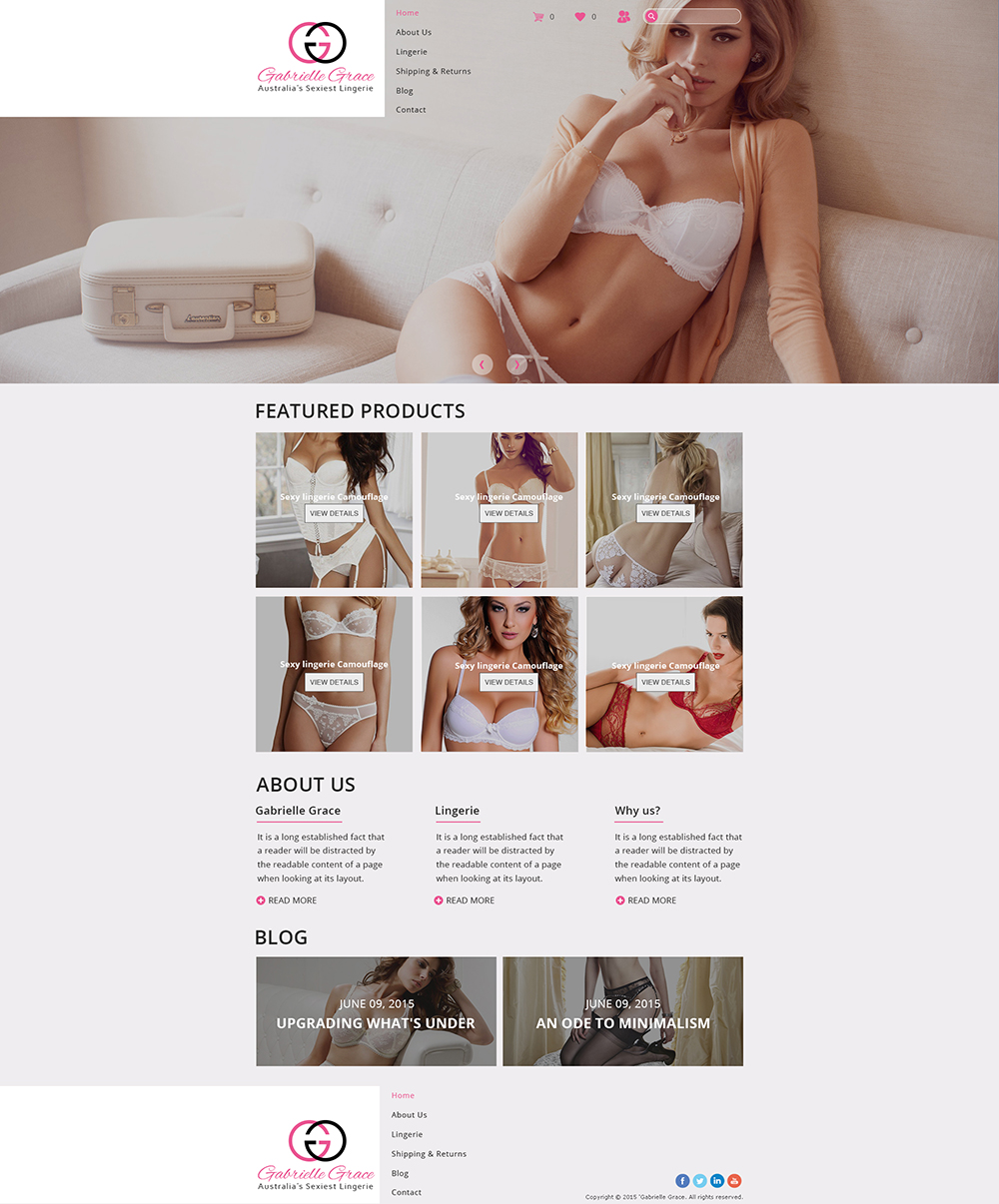 Web Design par Wings on web pour Gabrielle Grace | Design #6411953