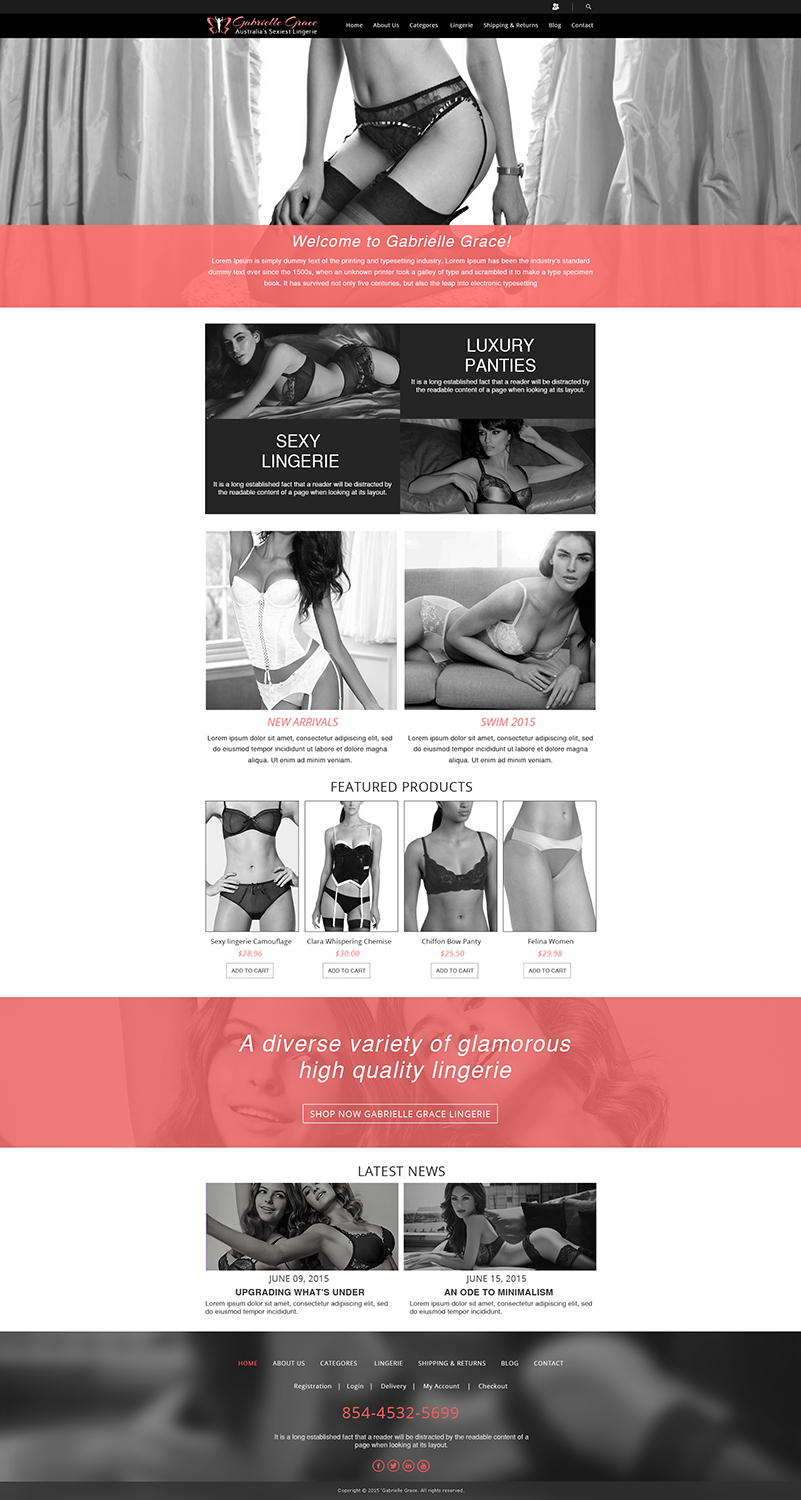 Web Design par Wings on web pour Gabrielle Grace | Design #6472350