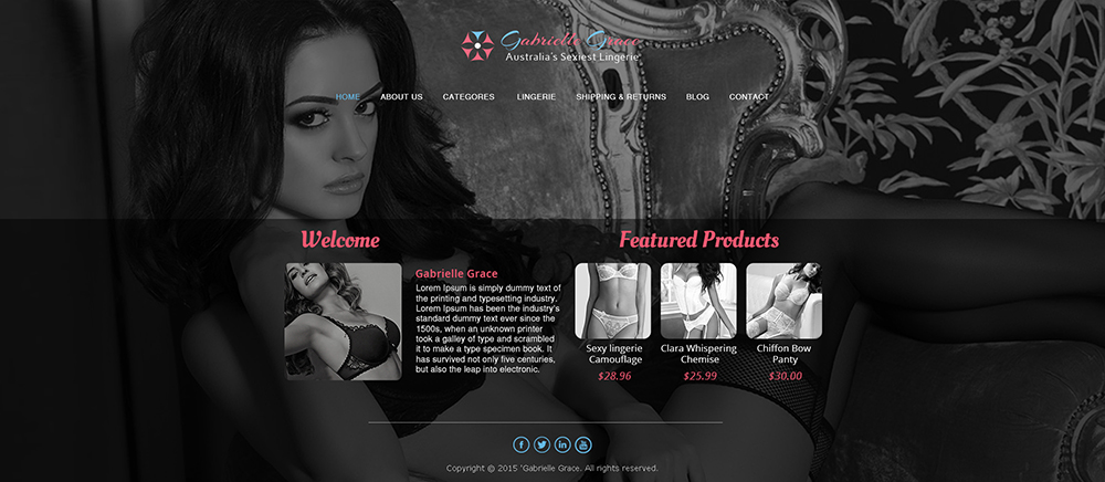 Web Design par Wings on web pour Gabrielle Grace | Design #6472357