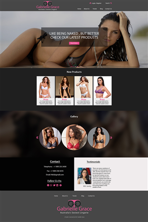 Web Design by Wings on web for Gabrielle Grace | Design #6472385