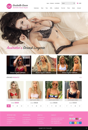 Web Design par pb pour Gabrielle Grace | Design : #6390039
