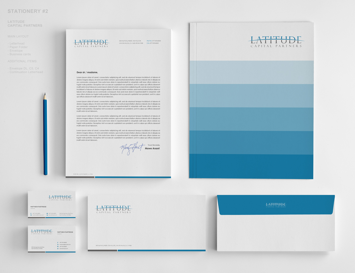 Stationery Design by logodentity for Latitude Capital Partners | Design #1684125
