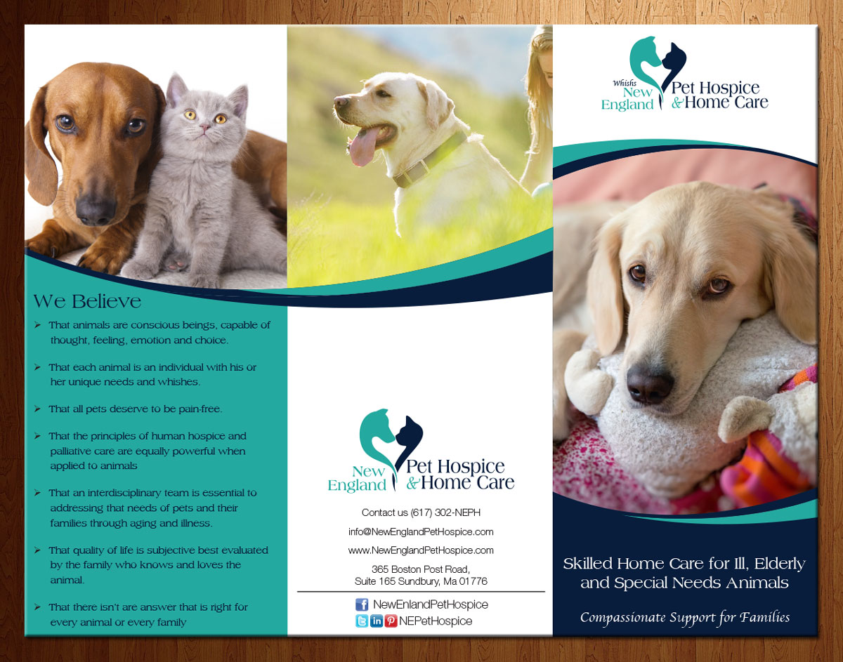 Flyer Design by theblueart for New England Pet Hospice, Inc. | Design #6421077