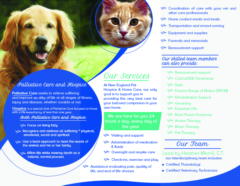 Flyer Design by Pram Shaw for New England Pet Hospice, Inc. | Design #6409942