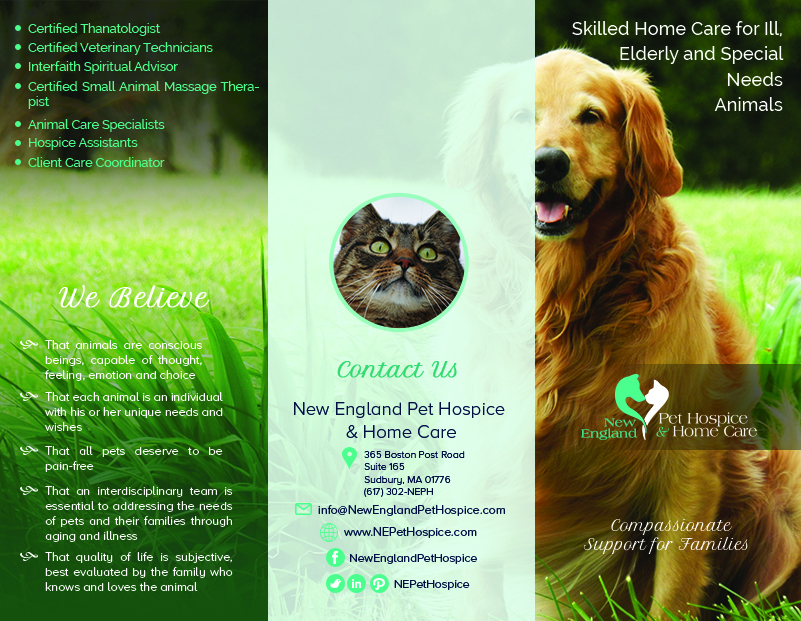 Flyer Design by Pram Shaw for New England Pet Hospice, Inc. | Design #6426307