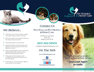 Flyer Design by alewis.designer19 for New England Pet Hospice, Inc. | Design: #6419552