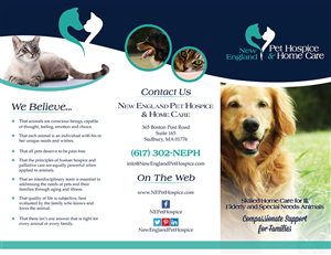 Flyer Design by alewis.designer19 for New England Pet Hospice, Inc. | Design: #6420752