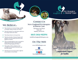 Flyer Design by alewis.designer19 for New England Pet Hospice, Inc. | Design: #6490836