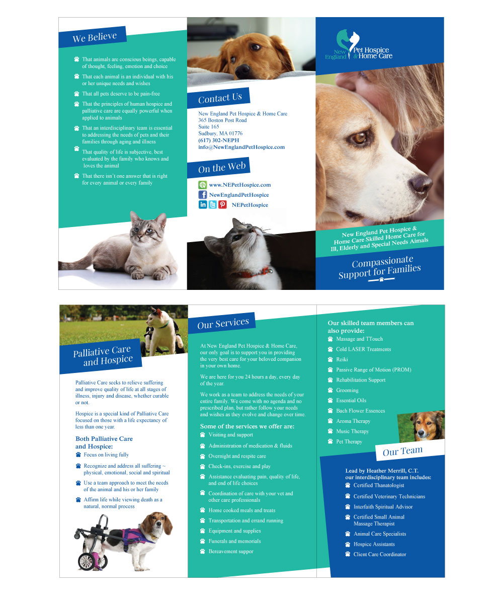 Flyer Design by eleven for New England Pet Hospice, Inc. | Design #6438068
