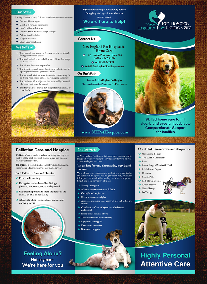Flyer Design by ESolz Technologies for New England Pet Hospice, Inc. | Design #6425177