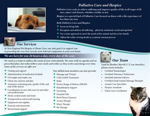 Flyer Design by DesignScout for New England Pet Hospice, Inc. | Design: #6423581