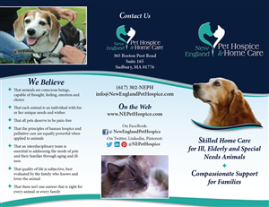 Flyer Design by DesignScout for New England Pet Hospice, Inc. | Design: #6430601