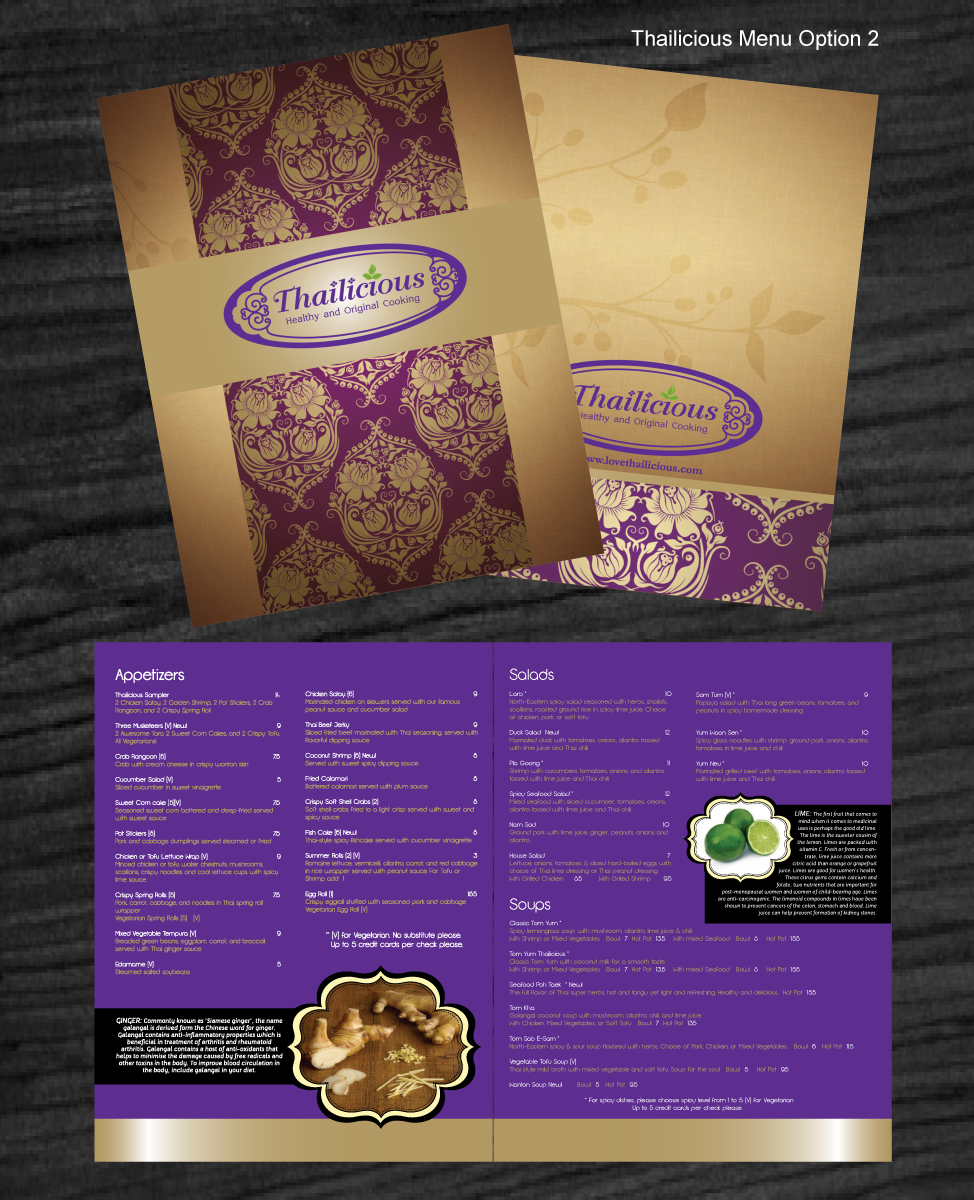 Design de Menu par Kburks pour Thailicious | Design #1901104