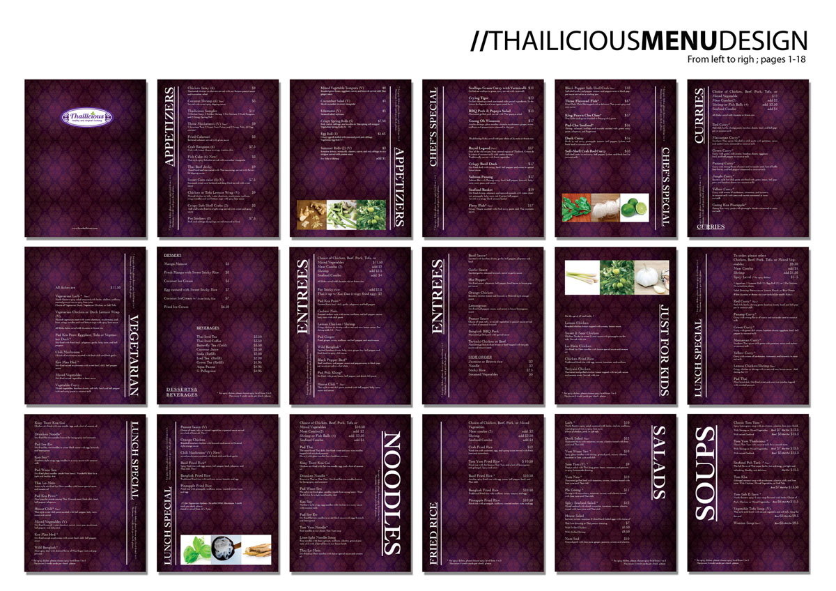 Menu Design by meq.mike for Thailicious | Design #1901716